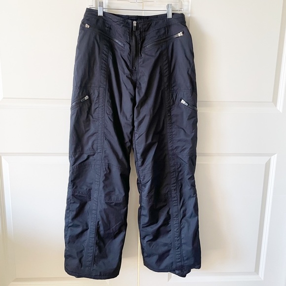 Obermeyer Adjustable Waist Black Zip Pockets Ski Pants Size 8 - Picture 1 of 10